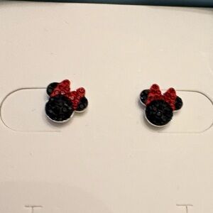 Origami Owl Black and Red Mickey Mouse Ear Earrings